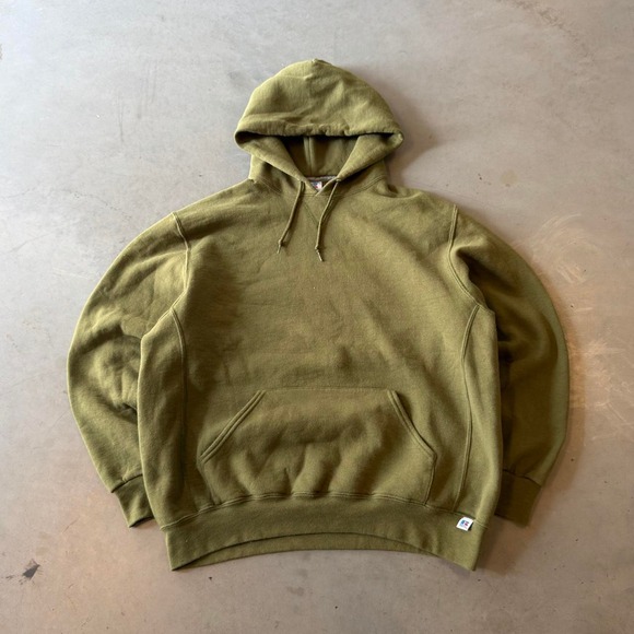 Other - Vintage Russell athletic olive green blank pullover hoodie